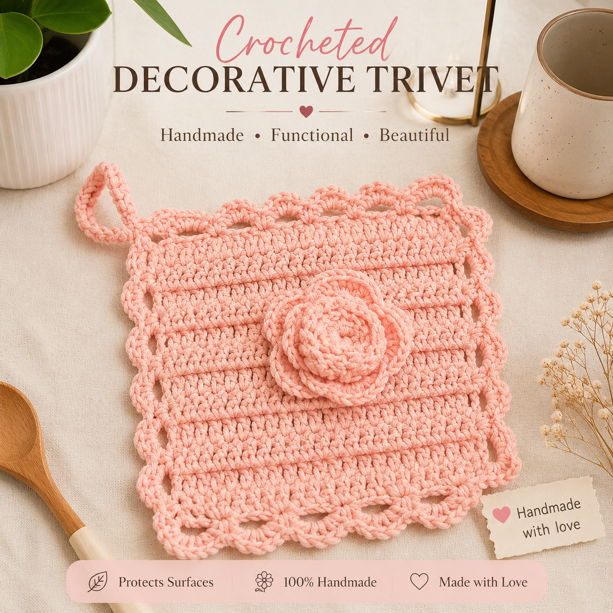 Crocheted Decorative Trivet