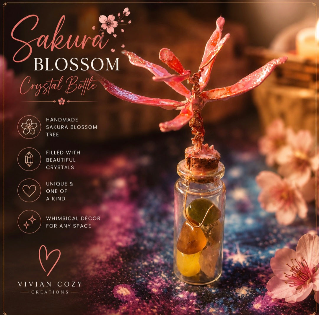 Sakura Blossom Crystal Bottle